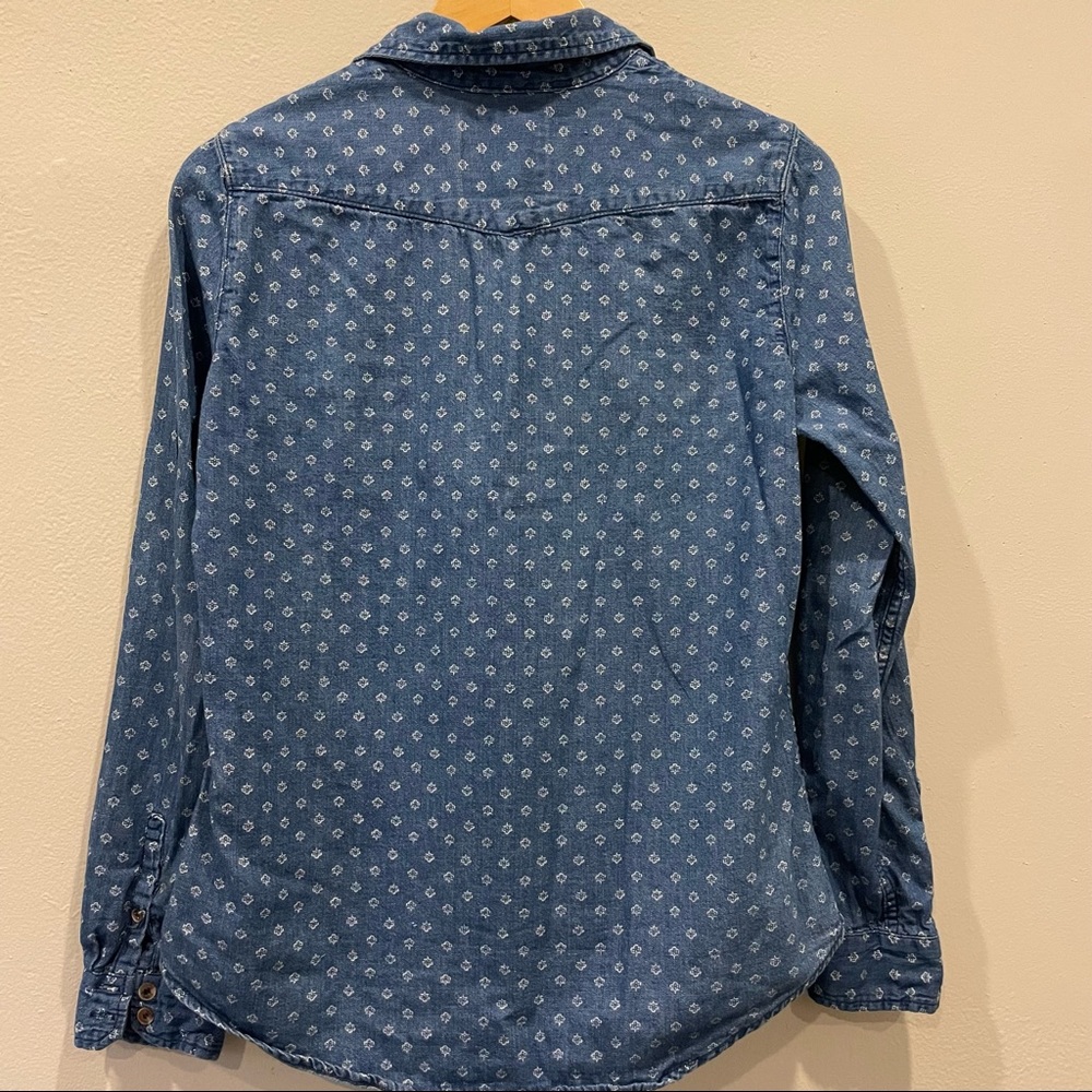 Patterned Denim Button Down - Picture 2 of 5